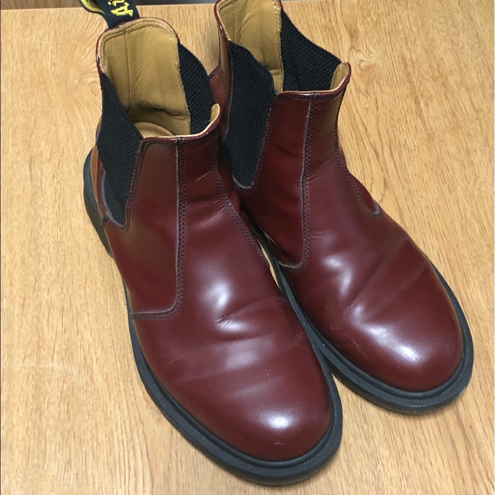 Red Leather Doc Marten Boots